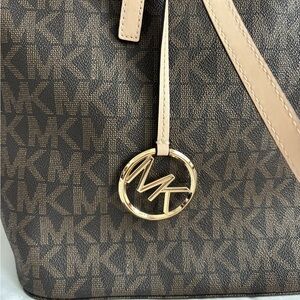 Michael Kors Signature Brown and Tan Tote